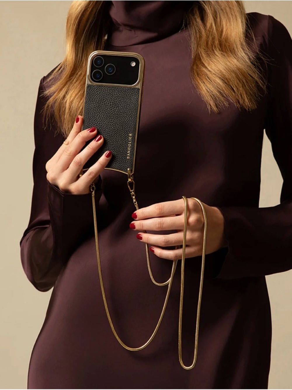 Bandolier “Belinda” Gold Chain Strap (no case)